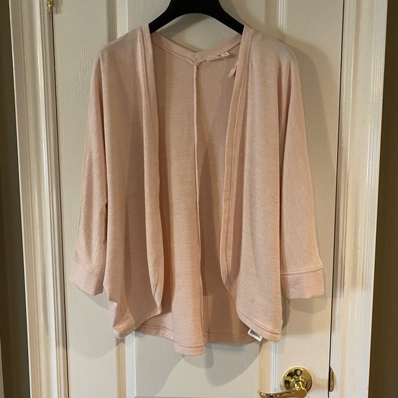 Gap Softspun Open Front Cardigan-Heathered Pink M - Picture 2 of 6